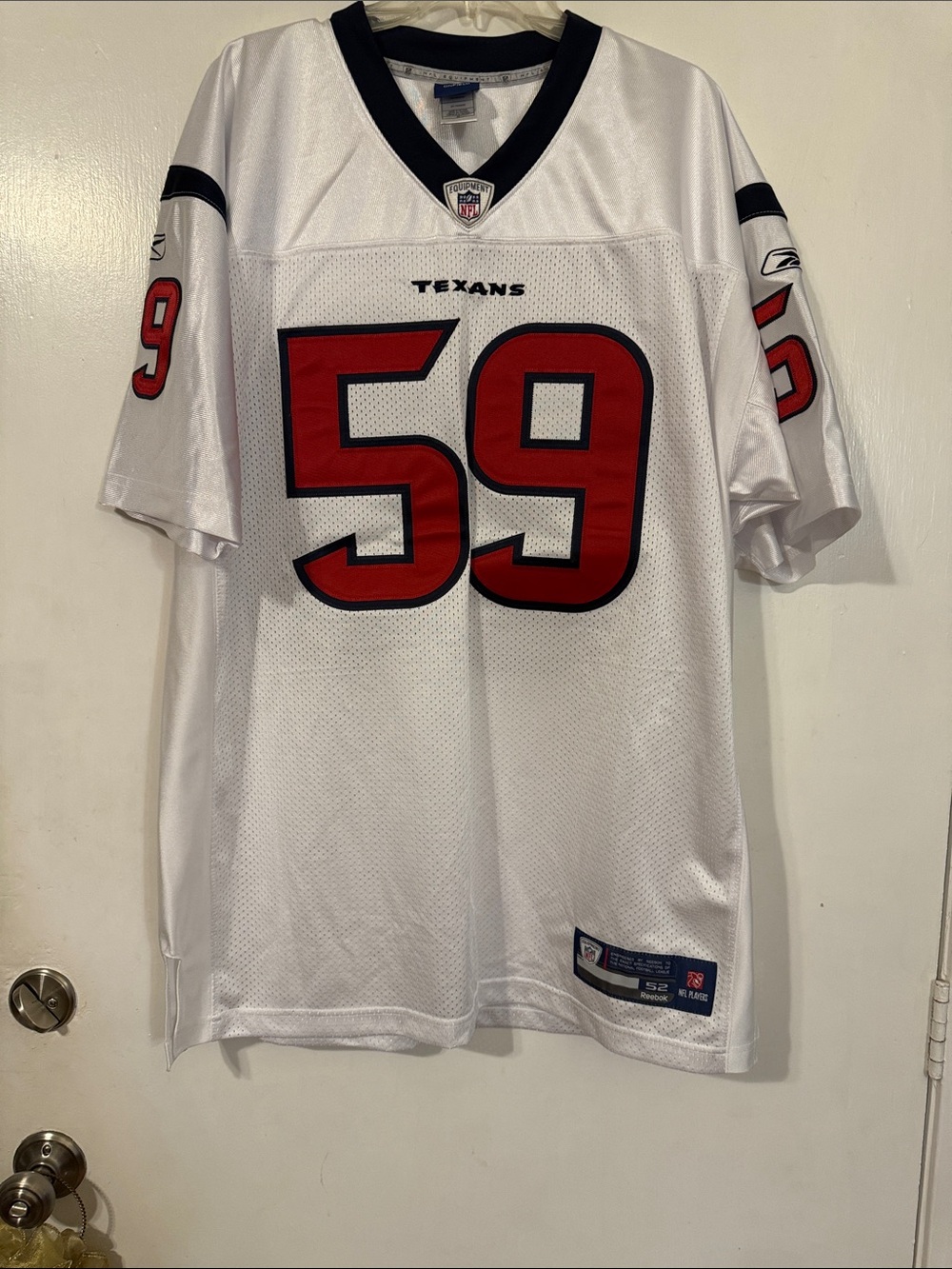 2012 Tx lotto 2nd Chance winner signed Houston Texan 59 Demeco Ryans Jersey